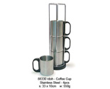Coffee Cup Stainless Steel - 4pcs