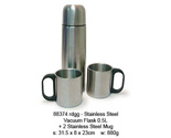 Stainless Steel Vacuum Flask 0.5L with Mugs