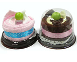 Gift Towel Cake (Round) in PVC Transparent Box